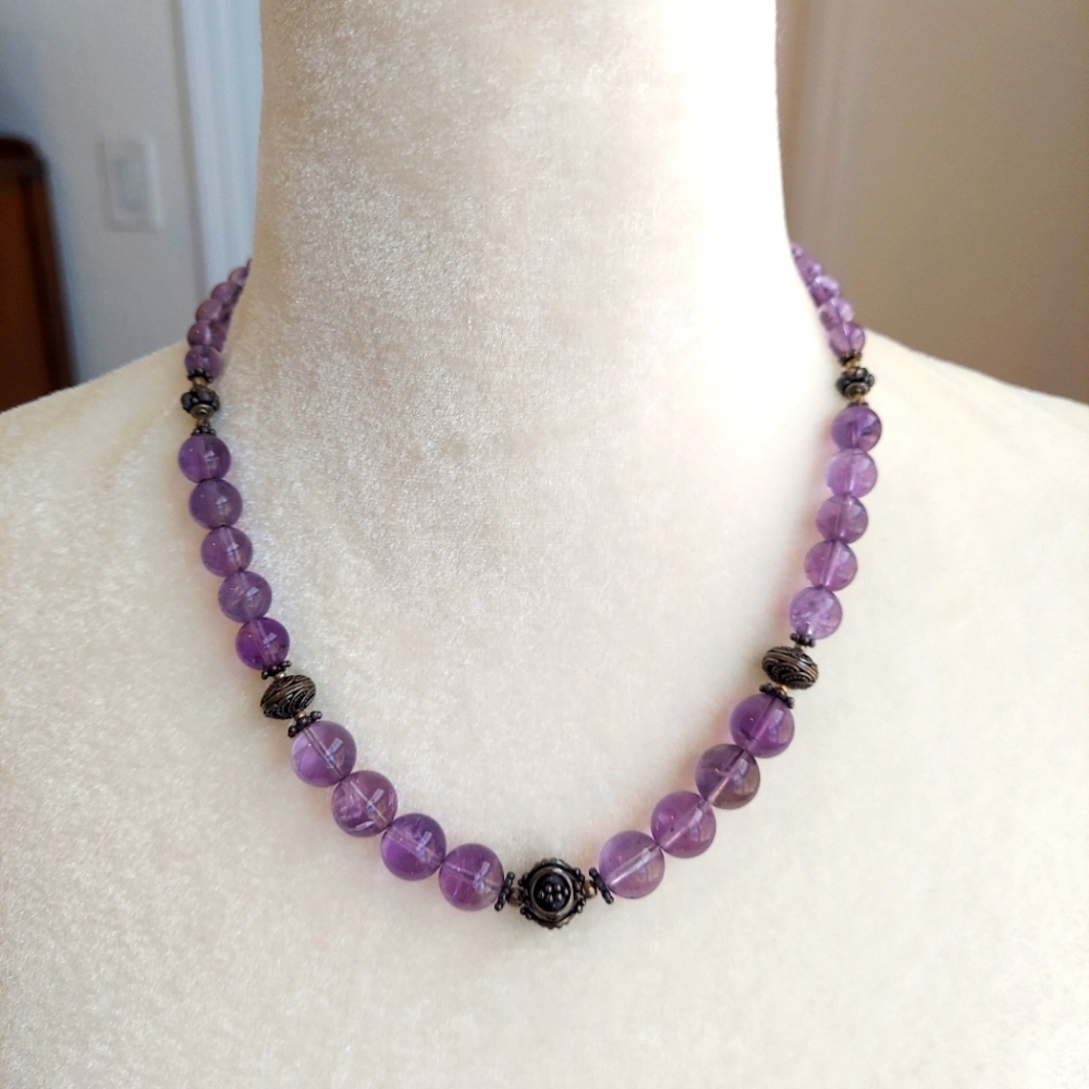 Amethyst Stone Genuine Necklace